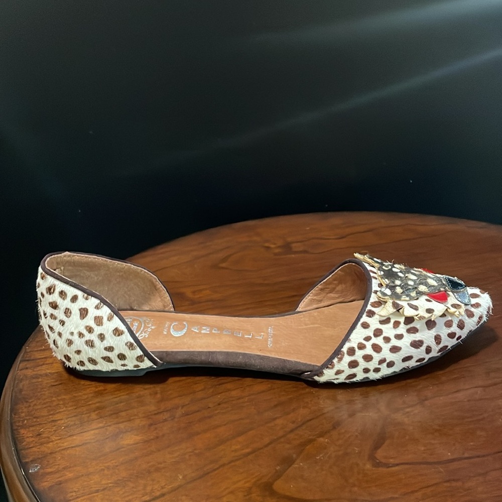 JEFFREY CAMPBELL Face-Jacob Leopard Pony Hair D’Orsay Ballet Flats EUC 7.5 - Picture 2 of 10